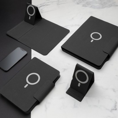 Libreta promocional magnética A5 con carga inalámbrica 10W